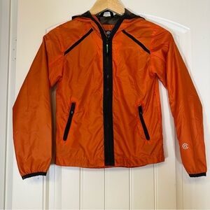 Champion Kids Unisex Jacket, Orange, Hooded, size S (6/7)